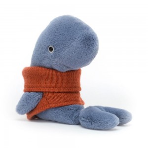 Peluche Jellycat Cozy Crew Whale,15cm x 6cm x 10cm Azuis | Portugal SVJCT-6207