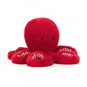 Peluche Jellycat Cranberry Octopus,47cm x 19cm x 19cm Vermelhas | Portugal RAFXV-1398