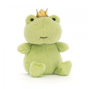 Peluche Jellycat Crowning Croaker Green,15cm x 8cm x 5cm Verdes | Portugal HMENX-5263