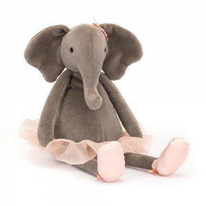 Peluche Jellycat Dancing Darcey Elephant,33cm x 9cm x 8cm Cinzentas | Portugal FOATE-0825
