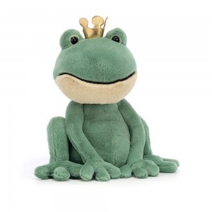 Peluche Jellycat Fabian Frog Prince,23cm x 21cm x 11cm Verdes | Portugal NZPFD-7501