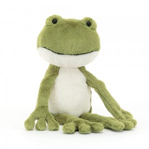 Peluche Jellycat Finnegan Frog,23cm x 7cm x 7cm Verdes | Portugal ARQVE-8291