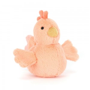 Peluche Jellycat Fluffy Chicken,11cm x 6cm x 11cm Laranja | Portugal RJZWG-0412