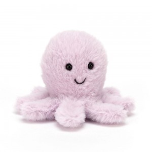 Peluche Jellycat Fluffy Octopus,8cm x 11cm x 10cm Roxo | Portugal APYUT-9056