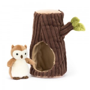 Peluche Jellycat Forest Fauna Owl,19cm x 11cm x 10cm Marrom | Portugal HQNSI-0175