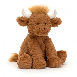 Peluche Jellycat Fuddlewuddle Highland Cow,23cm x 13cm x 9cm Marrom | Portugal TZXHL-6708