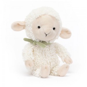 Peluche Jellycat Fuzzkin Lamb,25cm x 9cm x 5cm Branco | Portugal GBILD-9306
