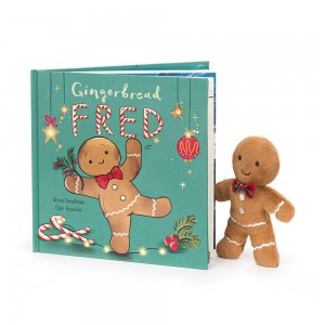 Peluche Jellycat Gingerbread FBook and Jolly Gingerbread FOriginal, Marrom | Portugal TQWLU-0246
