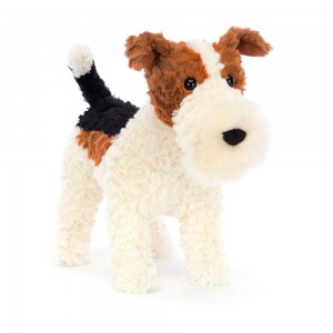Peluche Jellycat Hector Fox Terrier,24cm x 13cm x 30cm Branco | Portugal JKDEM-9142