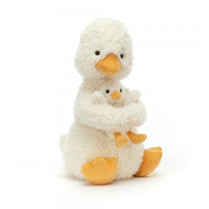 Peluche Jellycat Huddles Duck,26cm x 14cm x 10cm Amarelas | Portugal HPLKO-6791