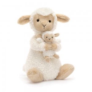 Peluche Jellycat Huddles Sheep,26cm x 14cm x 10cm Branco | Portugal WXGLV-6594