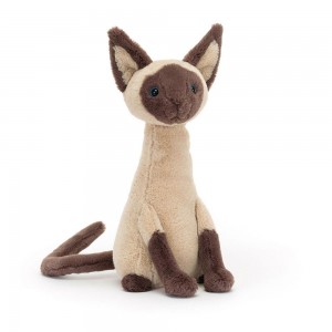 Peluche Jellycat Iris Siamese Cat,27cm x 12cm x 13cm Marrom | Portugal NPDMW-5794