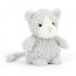 Peluche Jellycat Little Kitten,7.1in x 3.9in x 3.1in Cinzentas | Portugal ENTCH-8726