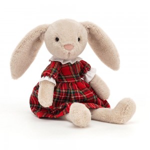 Peluche Jellycat Lottie Coelhinha Tartan,27cm x 7cm x 5cm Bege | Portugal HLAPT-6045