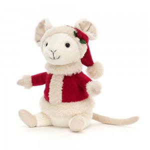 Peluche Jellycat Merry Mouse,18cm x 9cm x 9cm Branco | Portugal VGXRB-5140