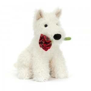 Peluche Jellycat Munro Scottie Dog 'Love You',25cm x 12cm x 23cm Branco | Portugal JLNTH-7263