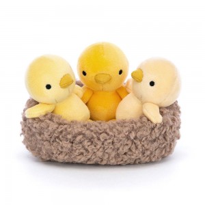 Peluche Jellycat Nesting Chickies,11cm x 13cm x 13cm Amarelas | Portugal RUMHT-0243