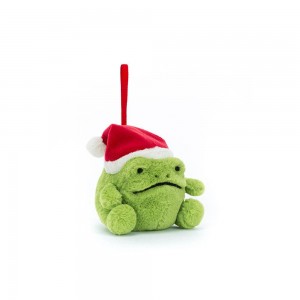 Peluche Jellycat Ricky Rain Frog Decoration,8cm x 7cm x 8cm Verdes | Portugal ZXWYV-0975