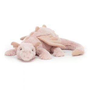 Peluche Jellycat Rose Dragon,12cm x 14cm x 50cm Rosa | Portugal HFQNE-5870