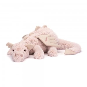 Peluche Jellycat Rose Dragon Huge,19cm x 20cm x 66cm Rosa | Portugal AMKFB-3247