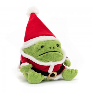 Peluche Jellycat Santa Ricky Rain Frog,16cm x 12cm x 13cm Verdes | Portugal UNPGZ-7985