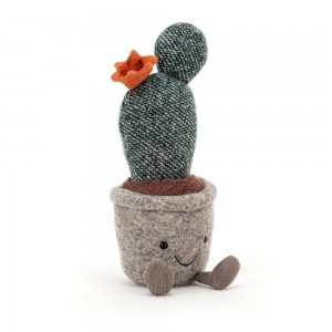 Peluche Jellycat Silly Succulent Prickly Pear Cactus,24cm x 7cm x 6cm Verdes | Portugal JBWHU-6910
