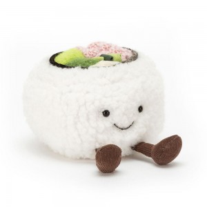 Peluche Jellycat Silly Sushi California,10cm x 12cm x 10cm Branco | Portugal BMIAP-5236