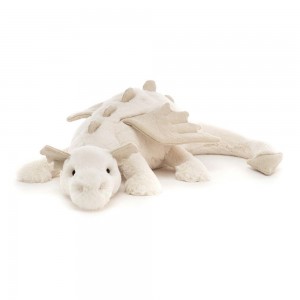Peluche Jellycat Snow Dragon,8cm x 8cm x 30cm Branco | Portugal GLTRD-9142