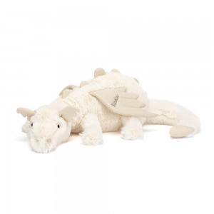 Peluche Jellycat Snow Dragon Huge,19cm x 20cm x 66cm Branco | Portugal UPALO-3571