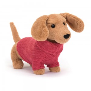 Peluche Jellycat Sweater Sausage Dog,6.3in x 2.8in x 9.4in Marrom | Portugal MPNKQ-0458
