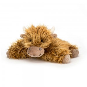 Peluche Jellycat Truffles Highland Cow,6.3in x 14.2in x 9.1in Marrom | Portugal WMTEC-4873