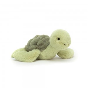 Peluche Jellycat Tully Turtle,12cm x 25cm x 28cm Verdes | Portugal QDTUG-5036