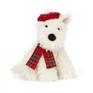 Peluche Jellycat Winter Warmer Munro Scottie Dog,8.3in x 4.7in x 5.9in Branco | Portugal LBEQH-4031