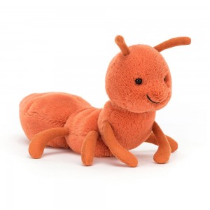 Peluche Jellycat Wriggidig Ant,11cm x 5cm x 17cm Laranja | Portugal FUQSD-8703