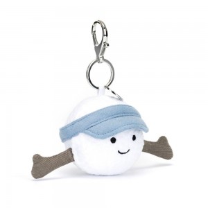 Porta-Chaves Jellycat Amuseables Golf,12cm x 6cm x 6cm Branco | Portugal EYIPC-4218