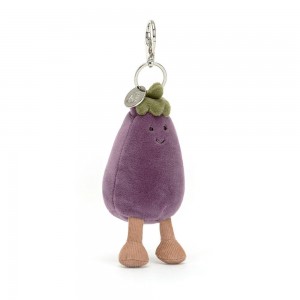 Porta-Chaves Jellycat Amuseables Vivacious Vegetable Aubergine,17cm x 5cm x 5cm Roxo | Portugal IHXOF-6531