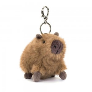 Porta-Chaves Jellycat Clyde Capybara,14cm x 6cm x 10cm Marrom | Portugal OMPED-9780