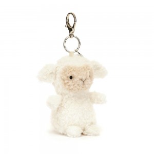 Porta-Chaves Jellycat Little Lamb,17cm x 6cm x 8cm Branco | Portugal ZEHKM-2381