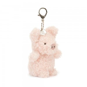 Porta-Chaves Jellycat Little Pig,17cm x 6cm x 8cm Rosa | Portugal KRLXI-6794