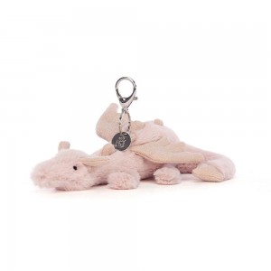 Porta-Chaves Jellycat Rose Dragon,12cm x 8cm x 22cm Rosa | Portugal ELVQX-9650