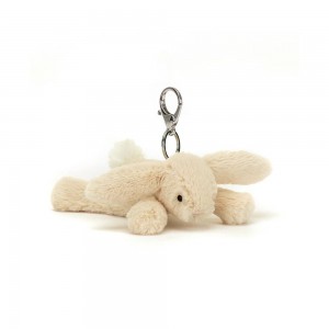 Porta-Chaves Jellycat Smudge Rabbit,13cm x 6cm x 16cm Bege | Portugal OSDFT-0863