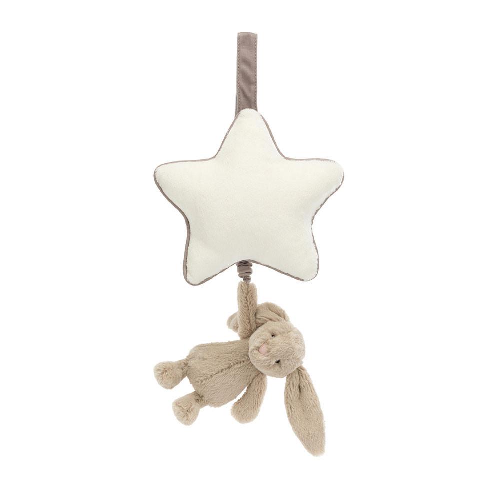 Bebé Jellycat Bashful Coelhinha Musical Pull,30cm x 20cm x 6cm Bege | Portugal  LFXYV-0859