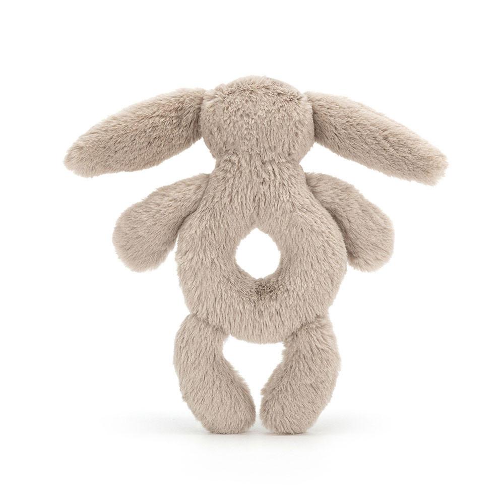 Bebé Jellycat Bashful Coelhinha Ring Rattle,18cm x 8cm x 2cm Bege | Portugal  YZBTM-1349