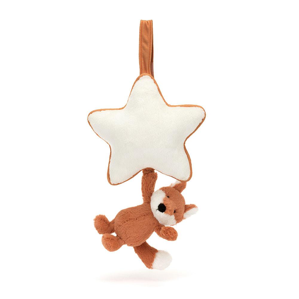 Bebé Jellycat Bashful Fox Cub Musical Pull,30cm x 20cm x 6cm Laranja | Portugal  JNMHQ-6782