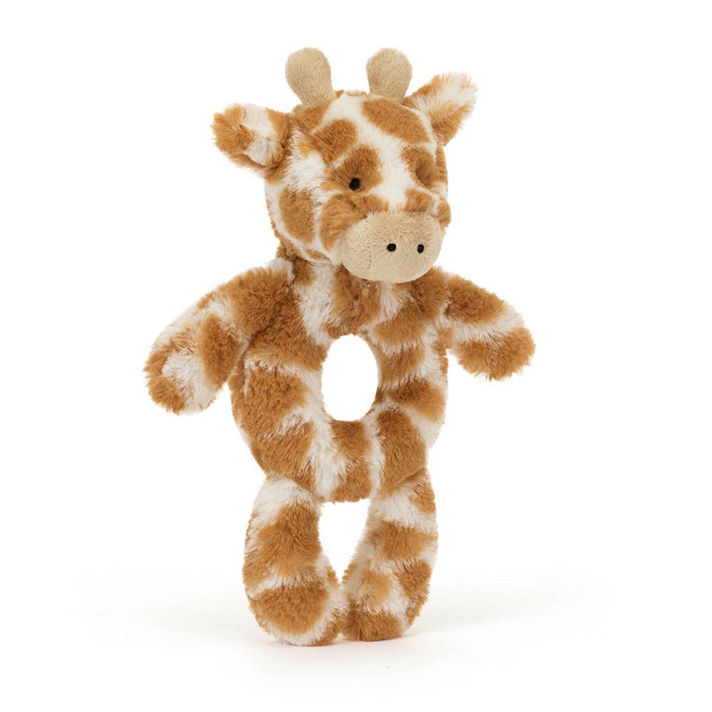 Bebé Jellycat Bashful Giraffe Ring Rattle,18cm x 8cm x 2cm Laranja | Portugal  MQCZD-0234