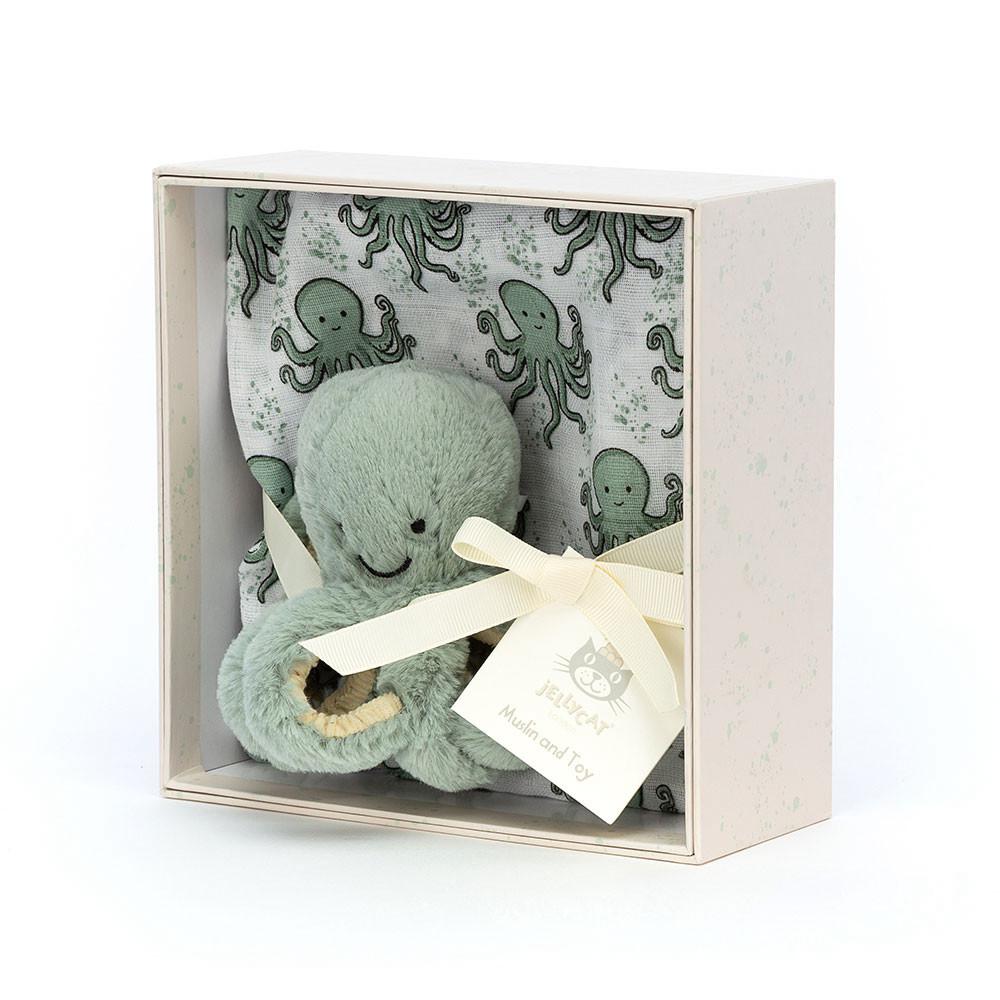 Bebé Jellycat Odyssey Octopus Gift Set,18cm x 18cm x 8cm Verdes | Portugal  DGMIK-9517