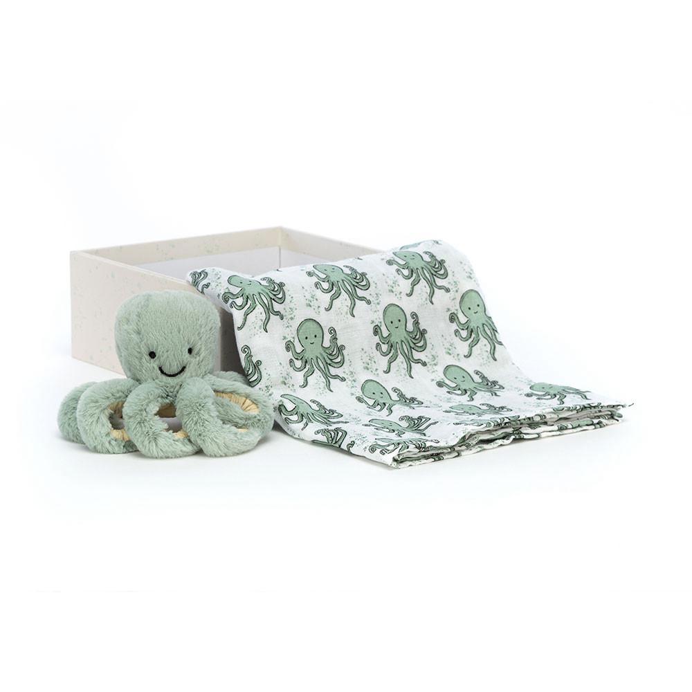 Bebé Jellycat Odyssey Octopus Gift Set,18cm x 18cm x 8cm Verdes | Portugal  DGMIK-9517