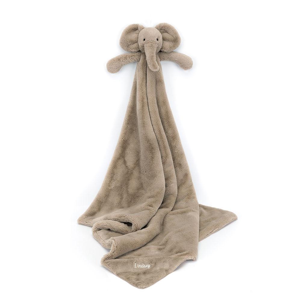 Bebé Jellycat Smudge Elephant Blankie,56cm x 70cm x 9cm Cinzentas | Portugal  VUXGP-5043