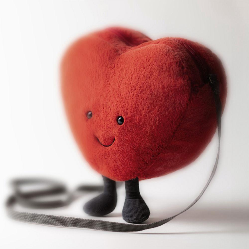 Bolsas Jellycat Amuseables Heart,17cm x 18cm x 5cm Vermelhas | Portugal  OXNGF-2735