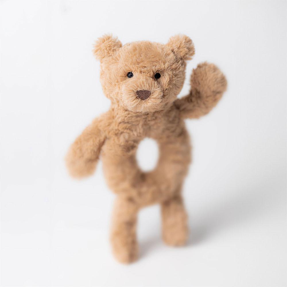 Cachorros Jellycat Bartholomew Bear Ring Rattle,18cm x 8cm x 2cm Marrom | Portugal  QGLOV-4786
